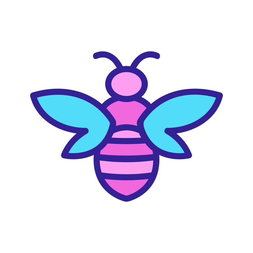 Bee icon vector. Isolated contour symbol illustration vector