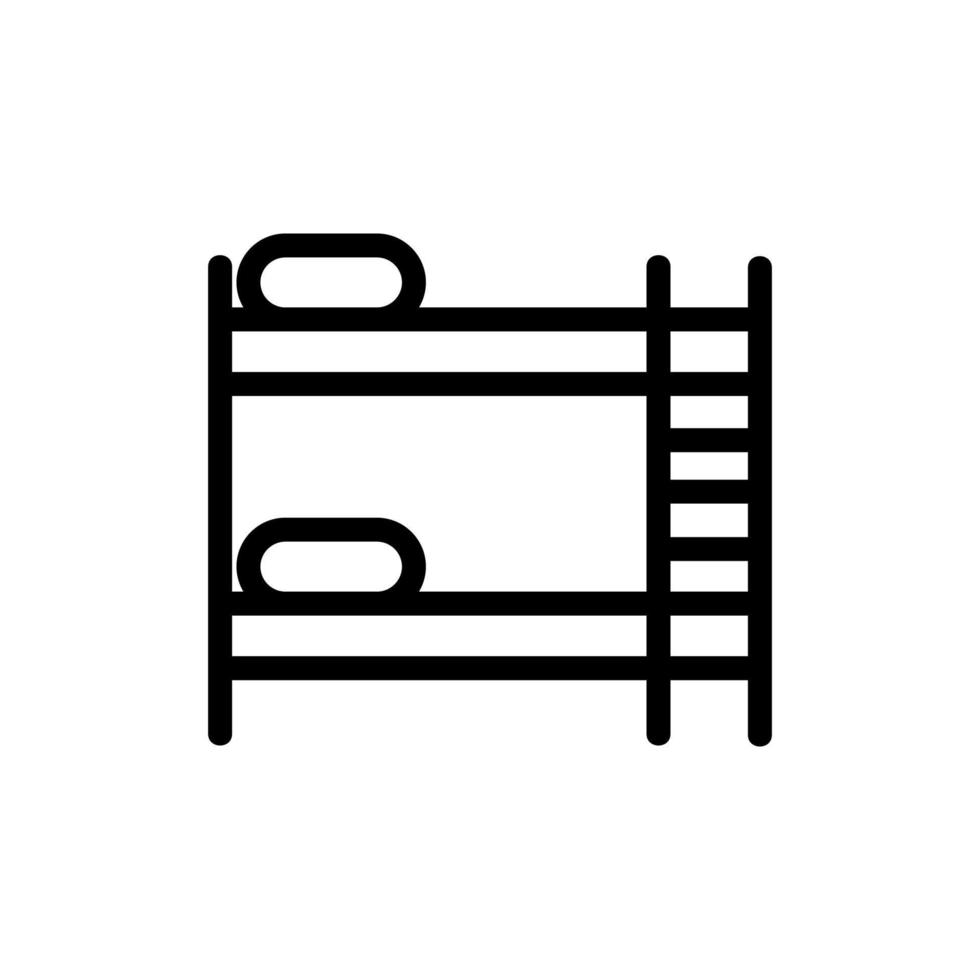 un vector de icono de cama cómoda. ilustración de símbolo de contorno aislado