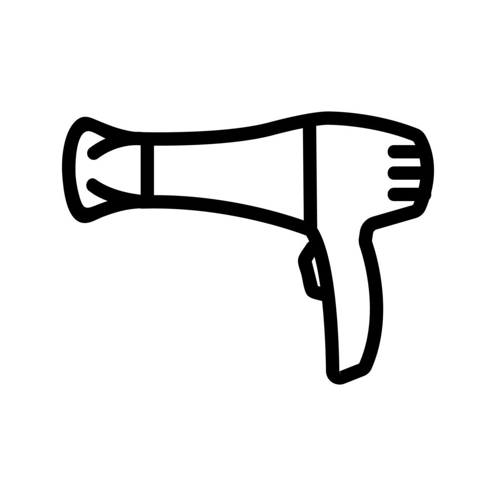 household hair dryer with extended nose icon vector outline illustration