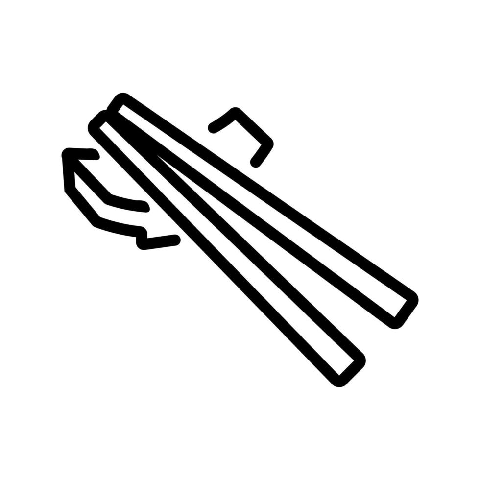 palillo en la ilustración del contorno del vector del icono del soporte