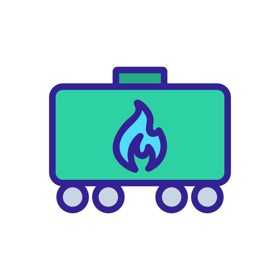 wagon with combustible material icon vector. Isolated contour symbol illustration vector