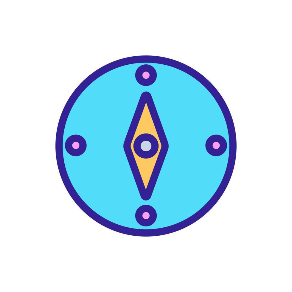 Compass tourist icon vector. Isolated contour symbol illustration vector