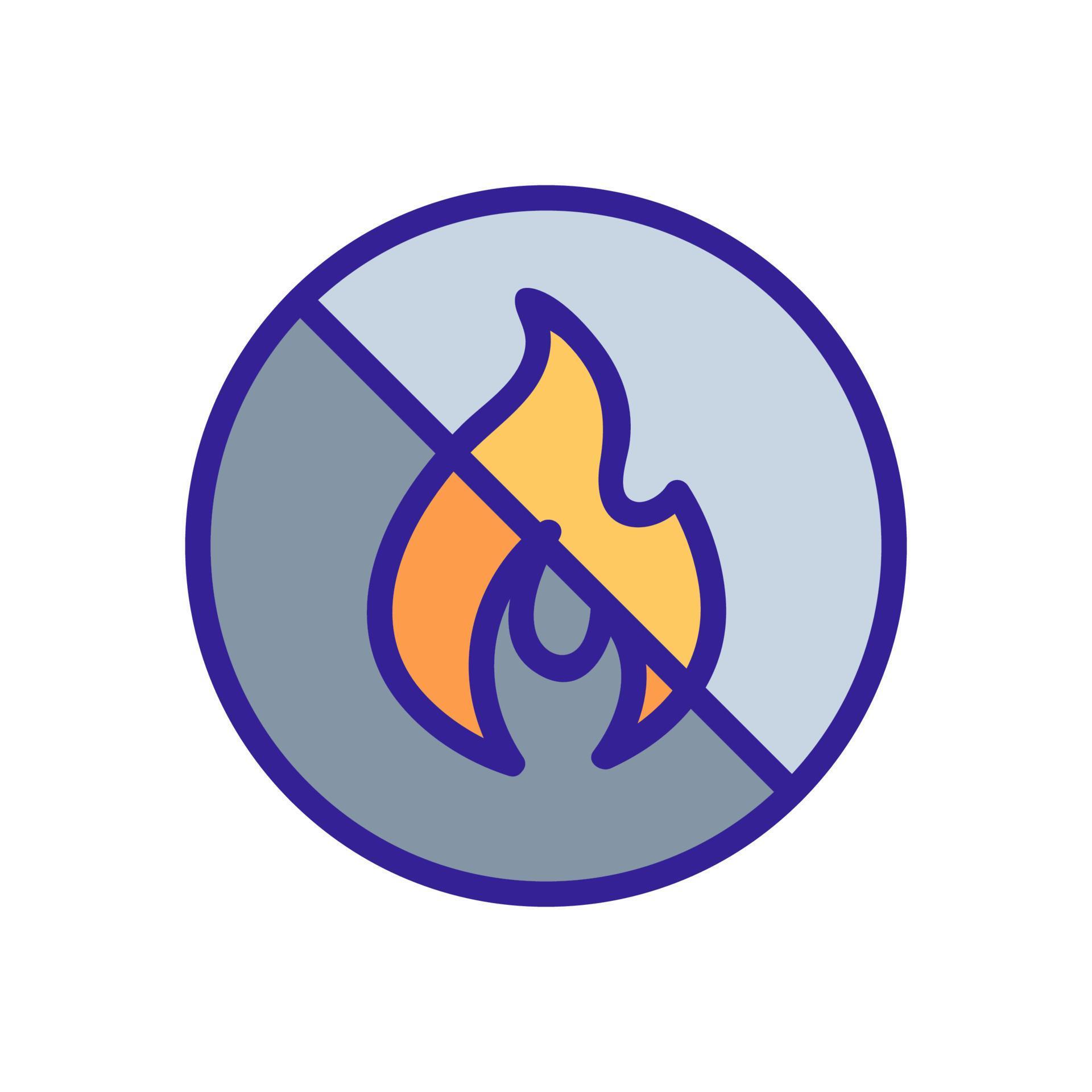 The material does not burn . Isolated contour symbol illustration