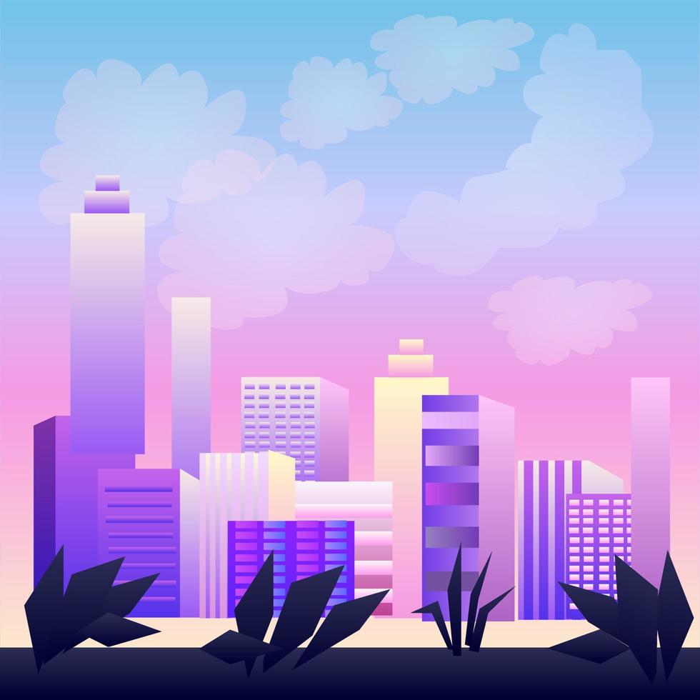 fondo de la ciudad moderna vector