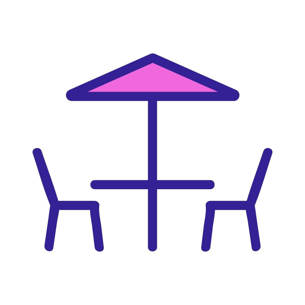 Summer terrace icon vector. Isolated contour symbol illustration vector