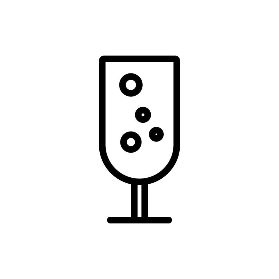 Champagne icon vector. Isolated contour symbol illustration vector