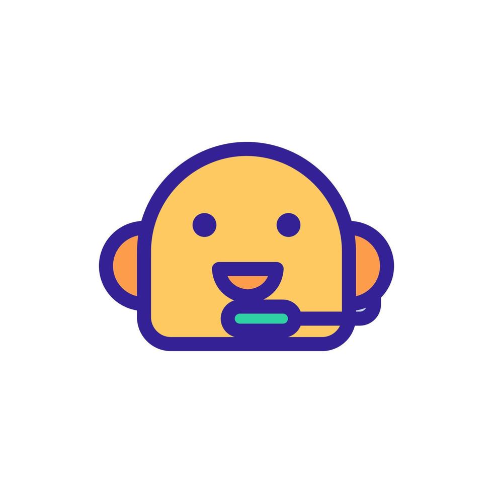 Chat bot icon vector. Isolated contour symbol illustration vector