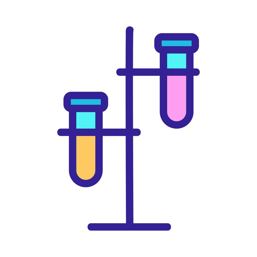 tripod for the test tubes icon vector. Isolated contour symbol illustration vector