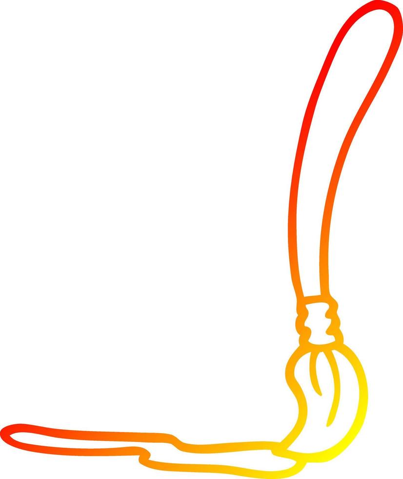 warm gradient line drawing cartoon paint brush vector