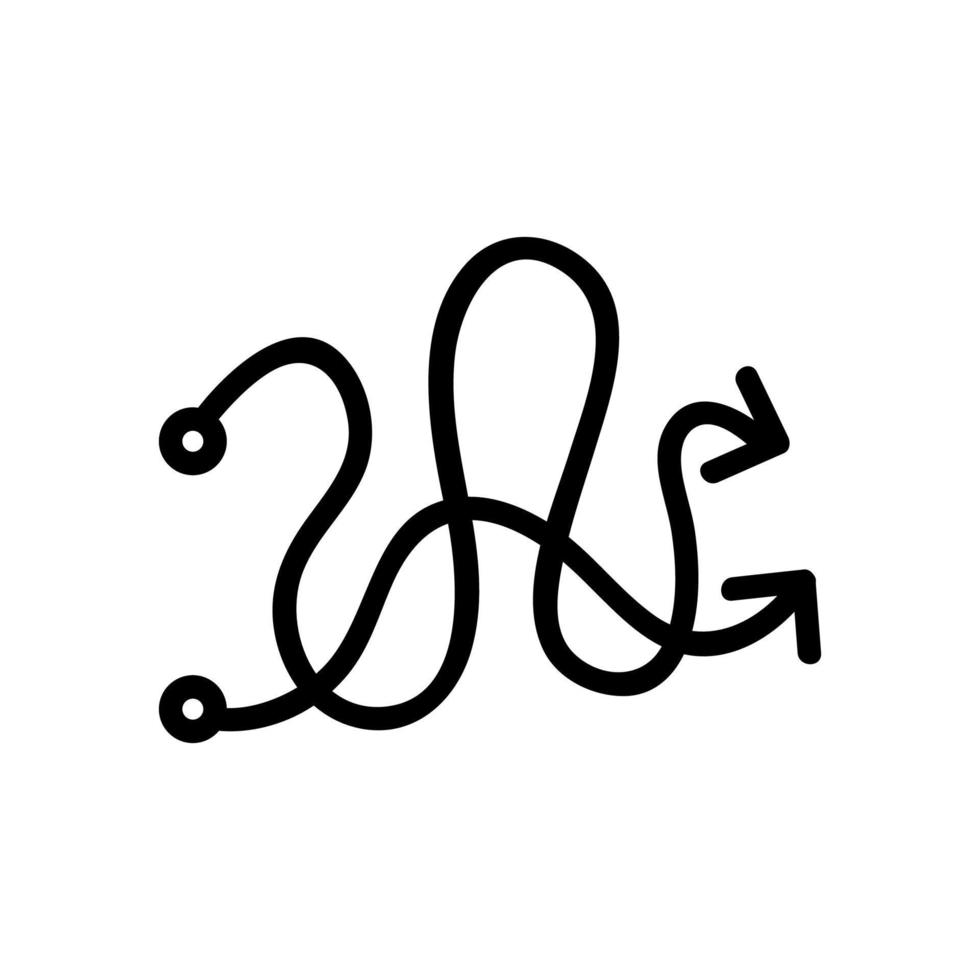 confusion in directions of movement icon vector outline illustration