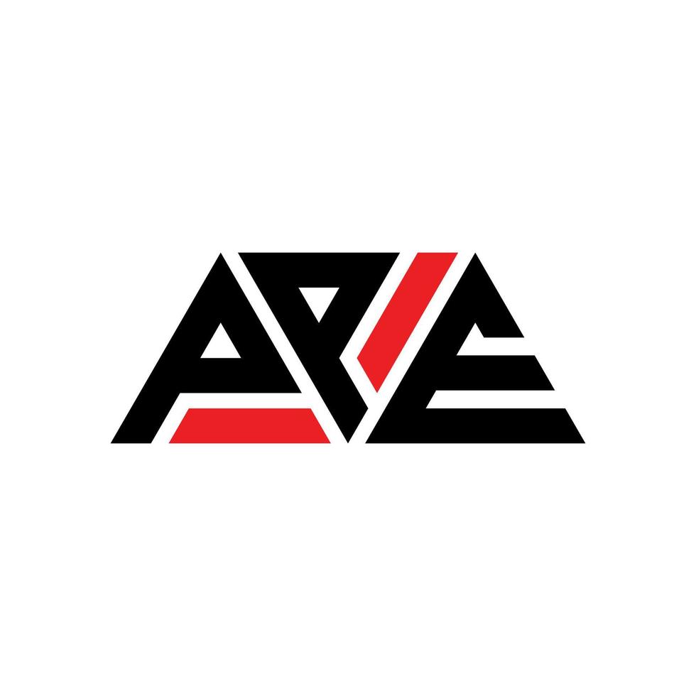 PPE triangle letter logo design with triangle shape. PPE triangle logo design monogram. PPE triangle vector logo template with red color. PPE triangular logo Simple, Elegant, and Luxurious Logo. PPE