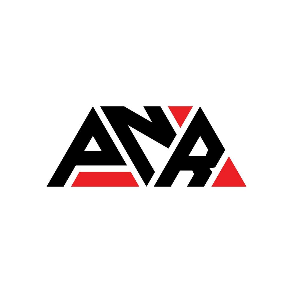 PNR triangle letter logo design with triangle shape. PNR triangle logo design monogram. PNR triangle vector logo template with red color. PNR triangular logo Simple, Elegant, and Luxurious Logo. PNR