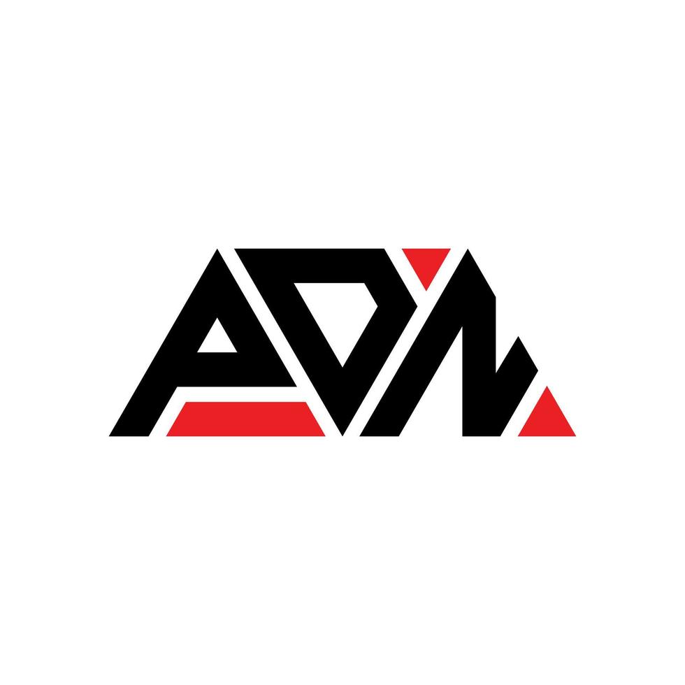 PDN triangle letter logo design with triangle shape. PDN triangle logo design monogram. PDN triangle vector logo template with red color. PDN triangular logo Simple, Elegant, and Luxurious Logo. PDN