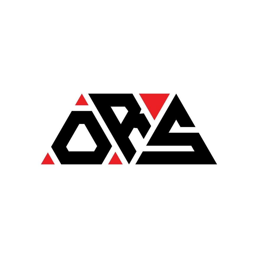 diseño de logotipo de letra triangular ors con forma de triángulo. monograma de diseño de logotipo de triángulo ors. ors plantilla de logotipo de vector de triángulo con color rojo. ors logo triangular logo simple, elegante y lujoso. os