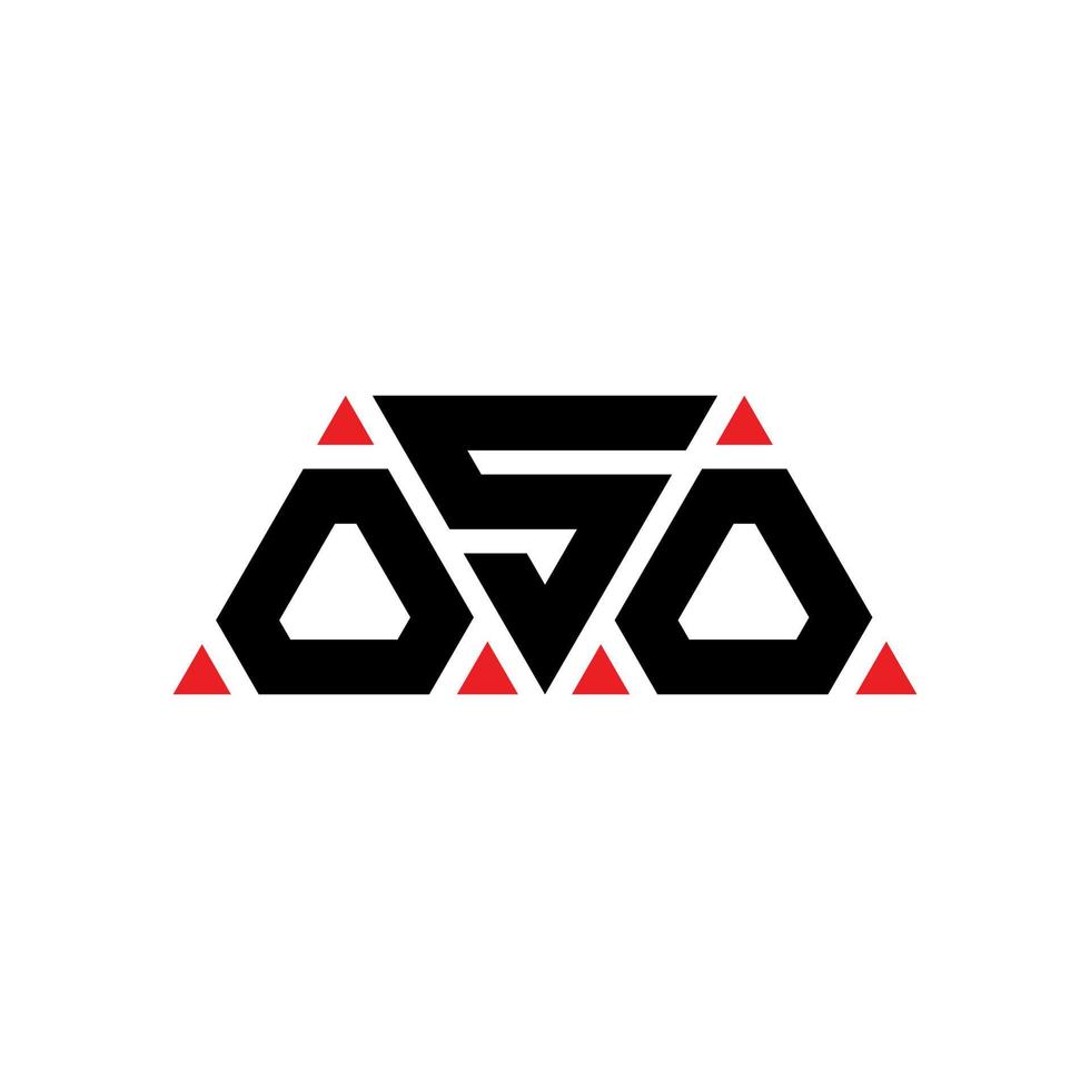 diseño de logotipo de letra de triángulo oso con forma de triángulo. monograma de diseño del logotipo del triángulo oso. plantilla de logotipo vectorial de triángulo oso con color rojo. logotipo triangular oso logotipo simple, elegante y lujoso. Oso vector