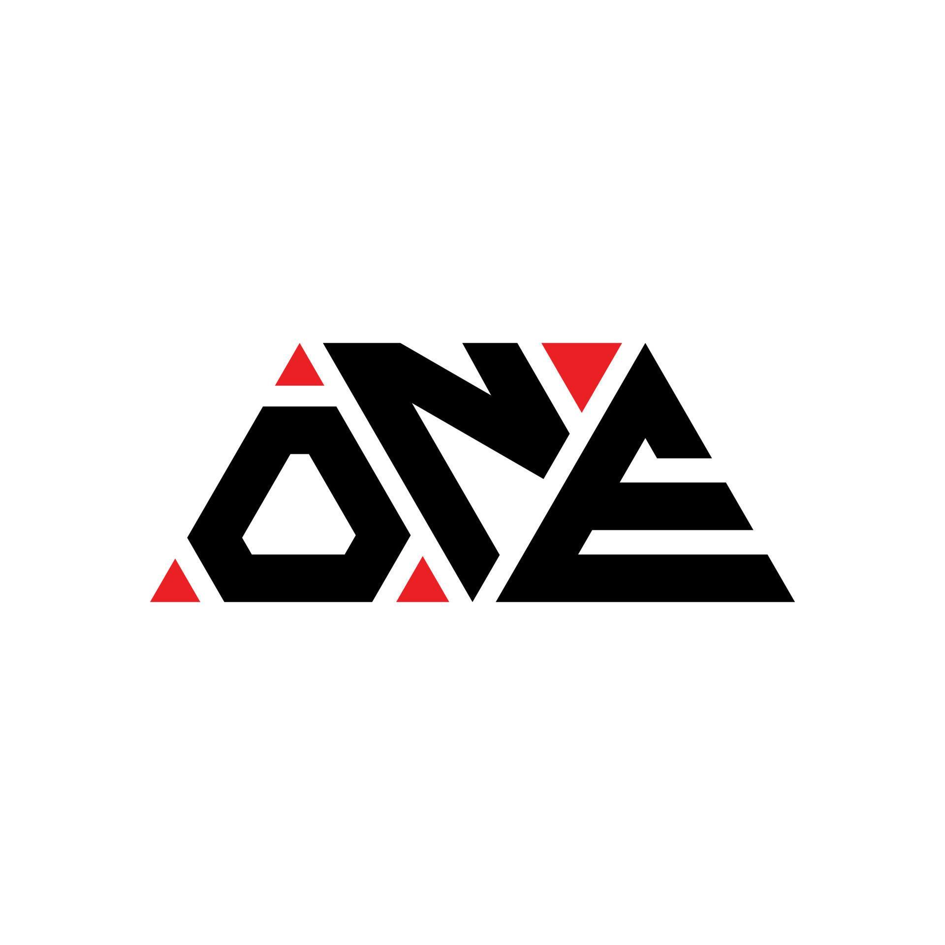 ONE triangle letter logo design with triangle shape. ONE triangle logo