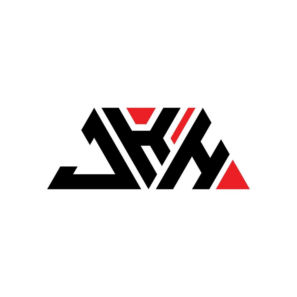 diseño de logotipo de letra triangular jkh con forma de triángulo. monograma de diseño del logotipo del triángulo jkh. plantilla de logotipo de vector de triángulo jkh con color rojo. logotipo triangular jkh logotipo simple, elegante y lujoso. jkh