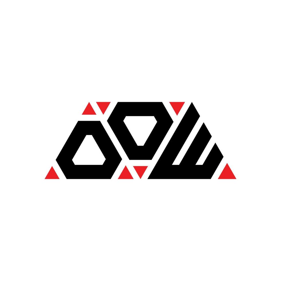 OOW triangle letter logo design with triangle shape. OOW triangle logo design monogram. OOW triangle vector logo template with red color. OOW triangular logo Simple, Elegant, and Luxurious Logo. OOW