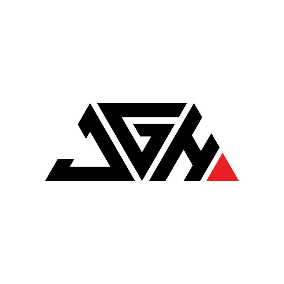 Diseño de logotipo de letra triangular jgh con forma de triángulo. monograma de diseño del logotipo del triángulo jgh. plantilla de logotipo de vector de triángulo jgh con color rojo. logotipo triangular jgh logotipo simple, elegante y lujoso. jgh