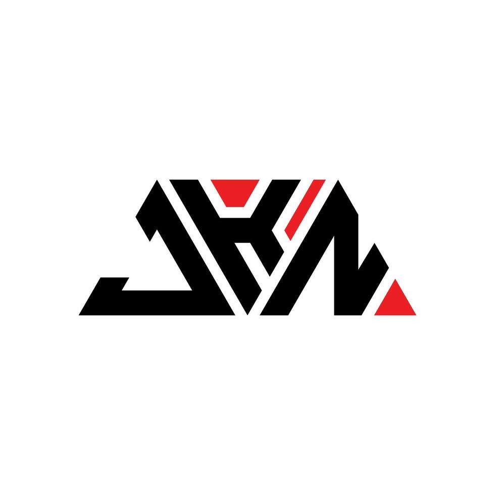jkn diseño de logotipo de letra triangular con forma de triángulo. monograma de diseño del logotipo del triángulo jkn. plantilla de logotipo de vector de triángulo jkn con color rojo. logotipo triangular jkn logotipo simple, elegante y lujoso. jkn