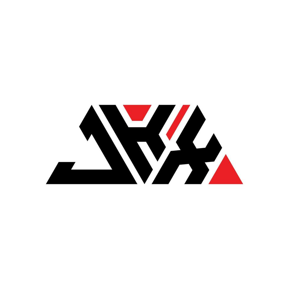 Diseño de logotipo de letra triangular jkx con forma de triángulo. monograma de diseño del logotipo del triángulo jkx. plantilla de logotipo de vector de triángulo jkx con color rojo. logotipo triangular jkx logotipo simple, elegante y lujoso. jkx