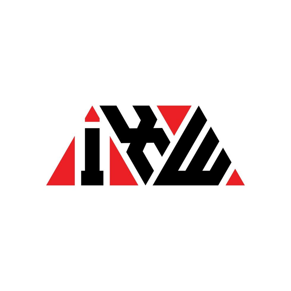 Diseño de logotipo de letra triangular ixw con forma de triángulo. monograma de diseño del logotipo del triángulo ixw. plantilla de logotipo de vector de triángulo ixw con color rojo. logotipo triangular ixw logotipo simple, elegante y lujoso. ixw