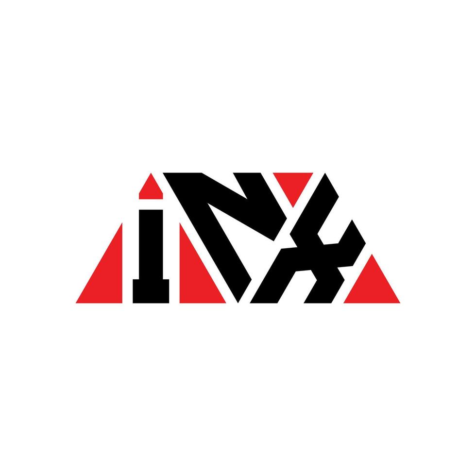 INX triangle letter logo design with triangle shape. INX triangle logo design monogram. INX triangle vector logo template with red color. INX triangular logo Simple, Elegant, and Luxurious Logo. INX