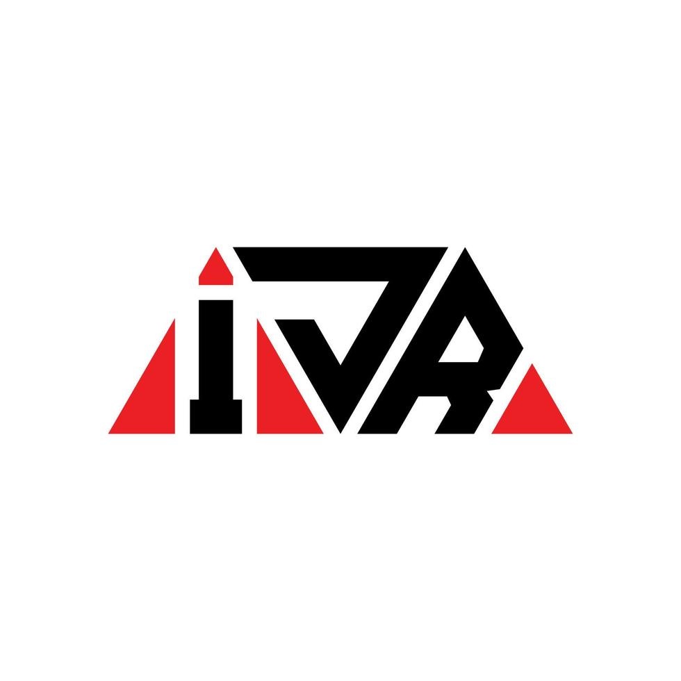 Diseño de logotipo de letra triangular ijr con forma de triángulo. monograma de diseño del logotipo del triángulo ijr. plantilla de logotipo de vector de triángulo ijr con color rojo. logotipo triangular ijr logotipo simple, elegante y lujoso. ijr