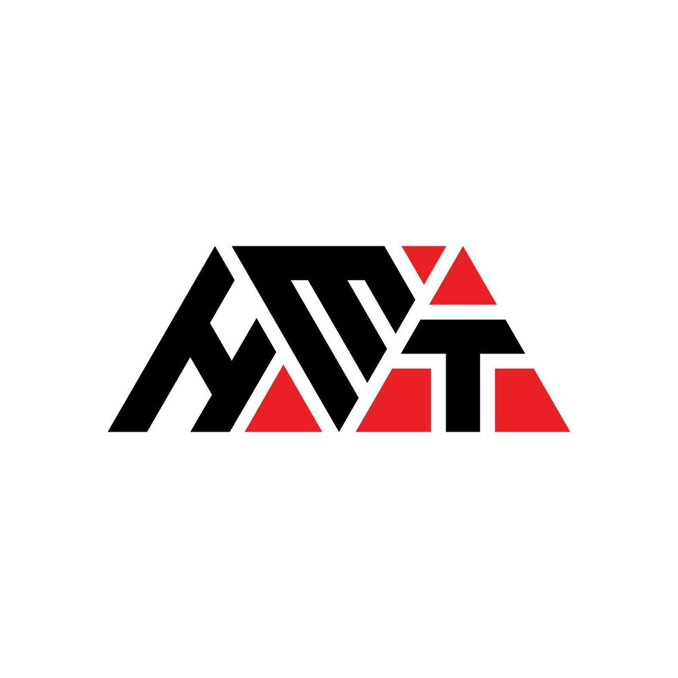 diseño de logotipo de letra de triángulo hmt con forma de triángulo. monograma de diseño de logotipo de triángulo hmt. plantilla de logotipo de vector de triángulo hmt con color rojo. logotipo triangular hmt logotipo simple, elegante y lujoso. hmt