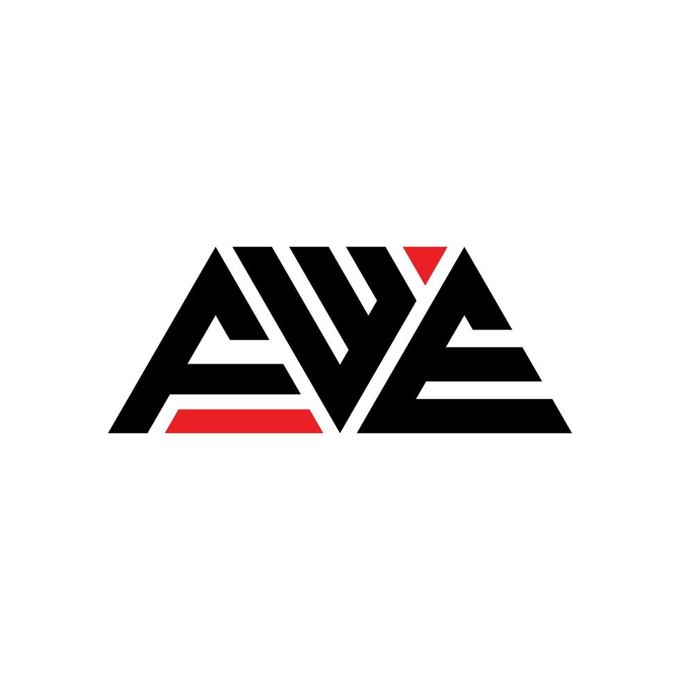 diseño de logotipo de letra de triángulo fwe con forma de triángulo. monograma de diseño de logotipo de triángulo fwe. plantilla de logotipo de vector de triángulo fwe con color rojo. logotipo triangular fwe logotipo simple, elegante y lujoso. por favor