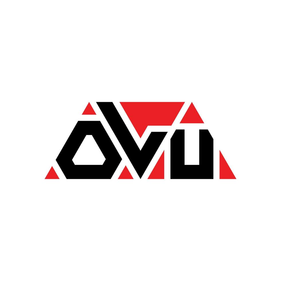 OLU triangle letter logo design with triangle shape. OLU triangle logo design monogram. OLU triangle vector logo template with red color. OLU triangular logo Simple, Elegant, and Luxurious Logo. OLU