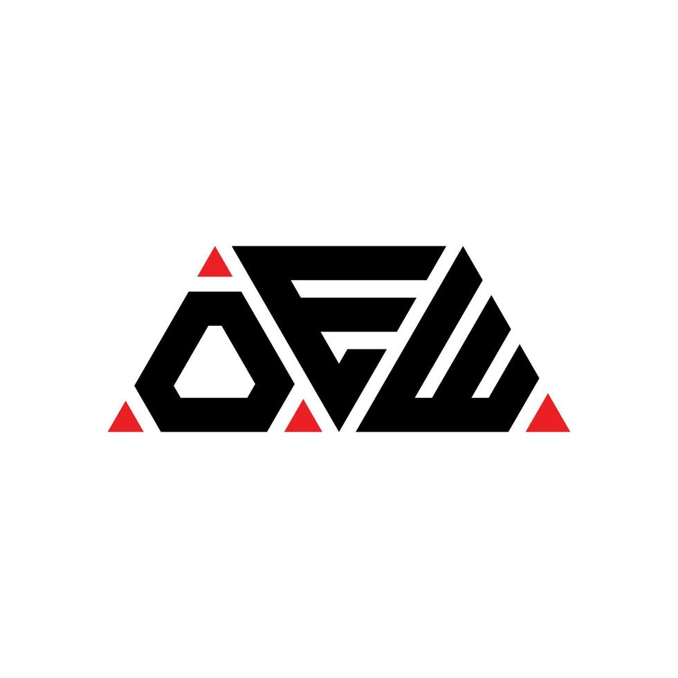 diseño de logotipo de letra de triángulo oew con forma de triángulo. monograma de diseño de logotipo de triángulo oew. plantilla de logotipo de vector de triángulo oew con color rojo. logotipo triangular oew logotipo simple, elegante y lujoso. Oow