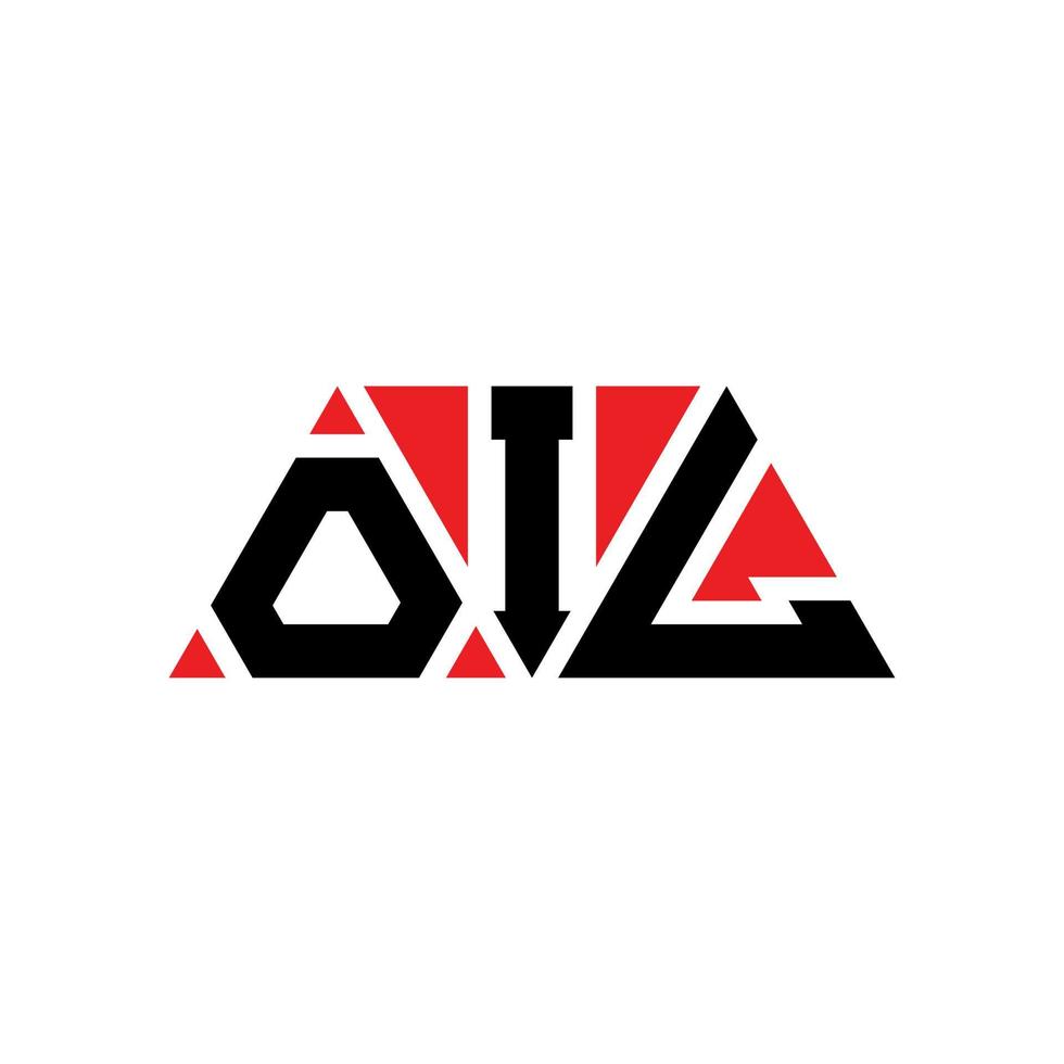OIL triangle letter logo design with triangle shape. OIL triangle logo design monogram. OIL triangle vector logo template with red color. OIL triangular logo Simple, Elegant, and Luxurious Logo. OIL