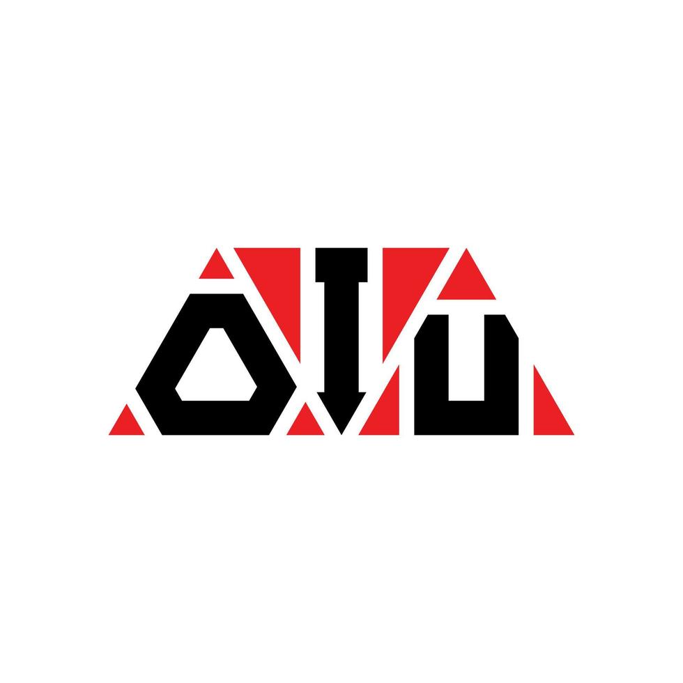 oiu diseño de logotipo de letra triangular con forma de triángulo. monograma de diseño del logotipo del triángulo oiu. plantilla de logotipo de vector de triángulo oiu con color rojo. logotipo triangular oiu logotipo simple, elegante y lujoso. Oye