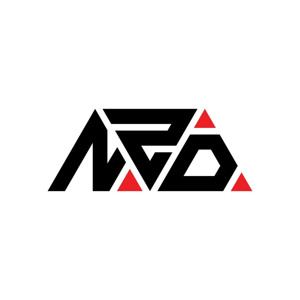 NZD triangle letter logo design with triangle shape. NZD triangle logo design monogram. NZD triangle vector logo template with red color. NZD triangular logo Simple, Elegant, and Luxurious Logo. NZD