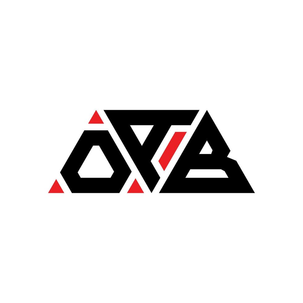 diseño de logotipo de letra triangular oab con forma de triángulo. monograma de diseño de logotipo de triángulo oab. plantilla de logotipo de vector de triángulo oab con color rojo. logotipo triangular oab logotipo simple, elegante y lujoso. oab