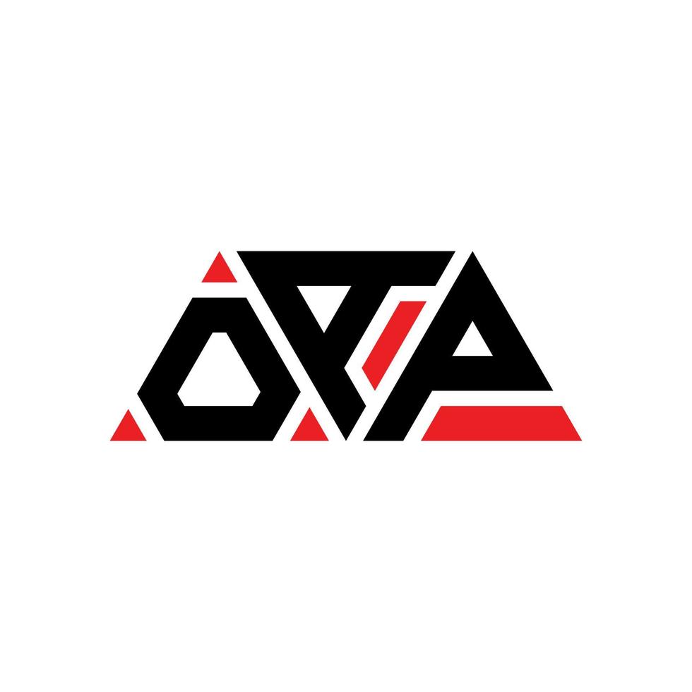 diseño de logotipo de letra triangular oap con forma de triángulo. monograma de diseño de logotipo de triángulo oap. plantilla de logotipo de vector de triángulo oap con color rojo. logotipo triangular oap logotipo simple, elegante y lujoso. Jugar