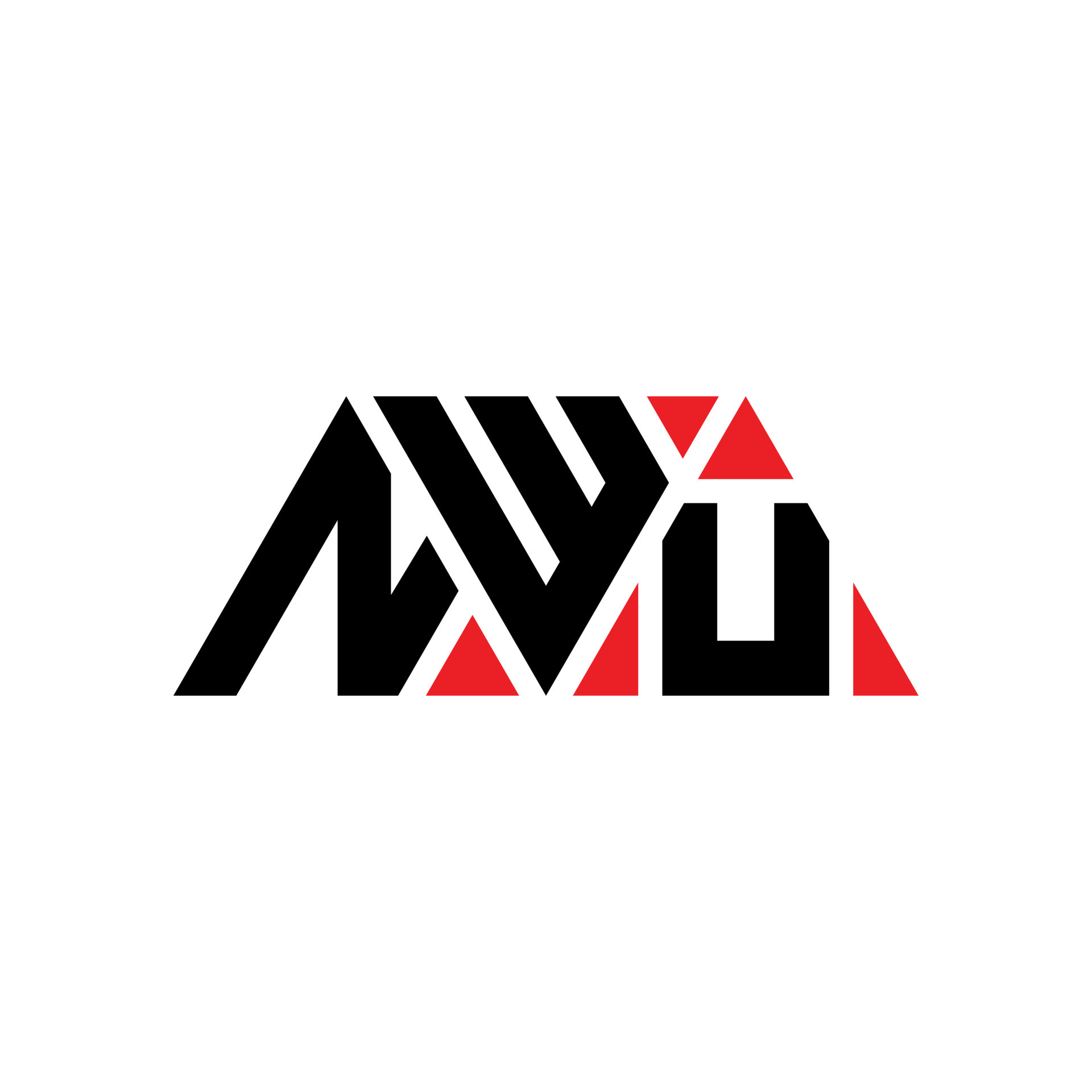 diseño de logotipo de letra triangular nwu con forma de triángulo diseño de logotipo de letra triangular nwu con forma de triángulo