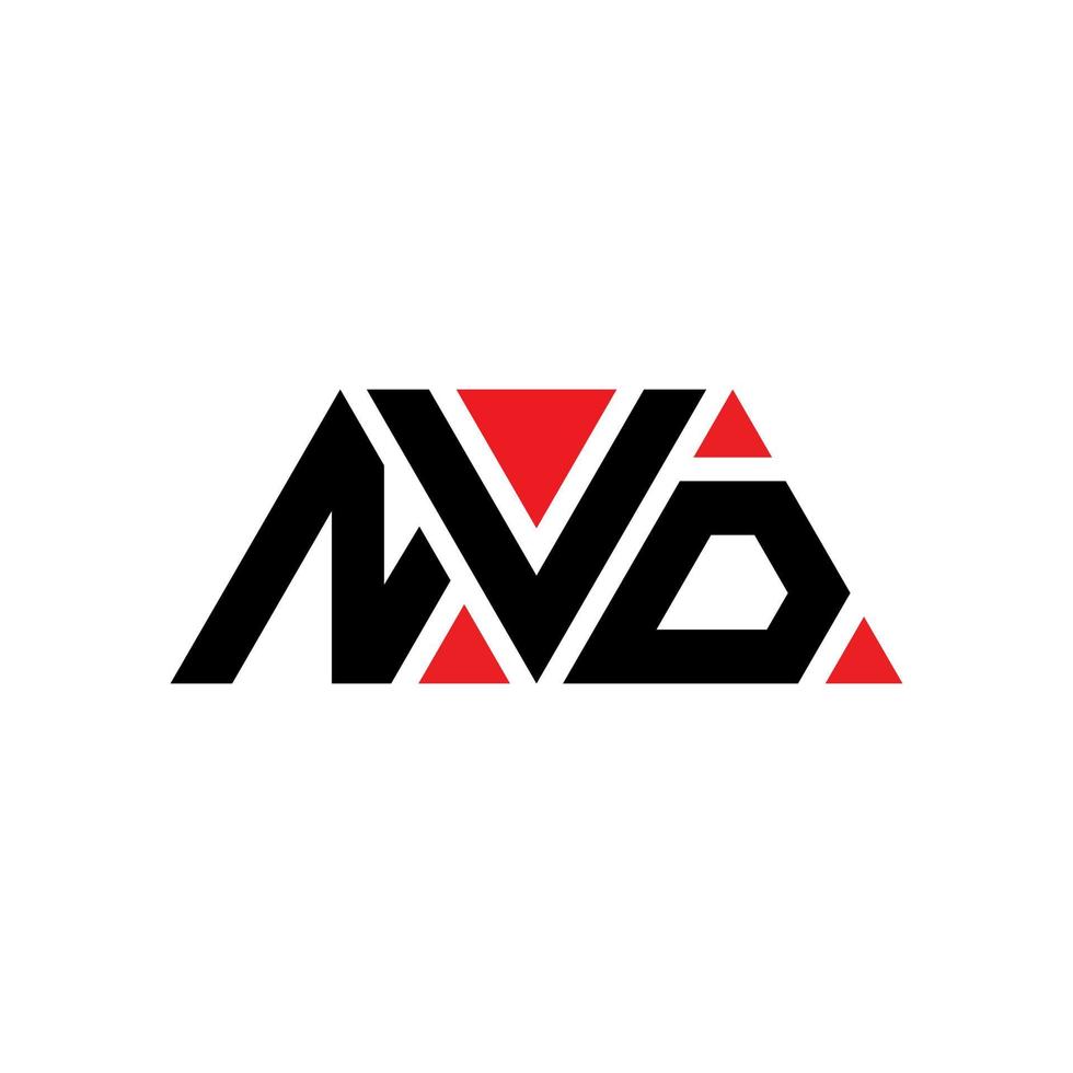 Diseño de logotipo de letra triangular nvd con forma de triángulo. monograma de diseño de logotipo de triángulo nvd. plantilla de logotipo de vector de triángulo nvd con color rojo. logotipo triangular nvd logotipo simple, elegante y lujoso. nvd