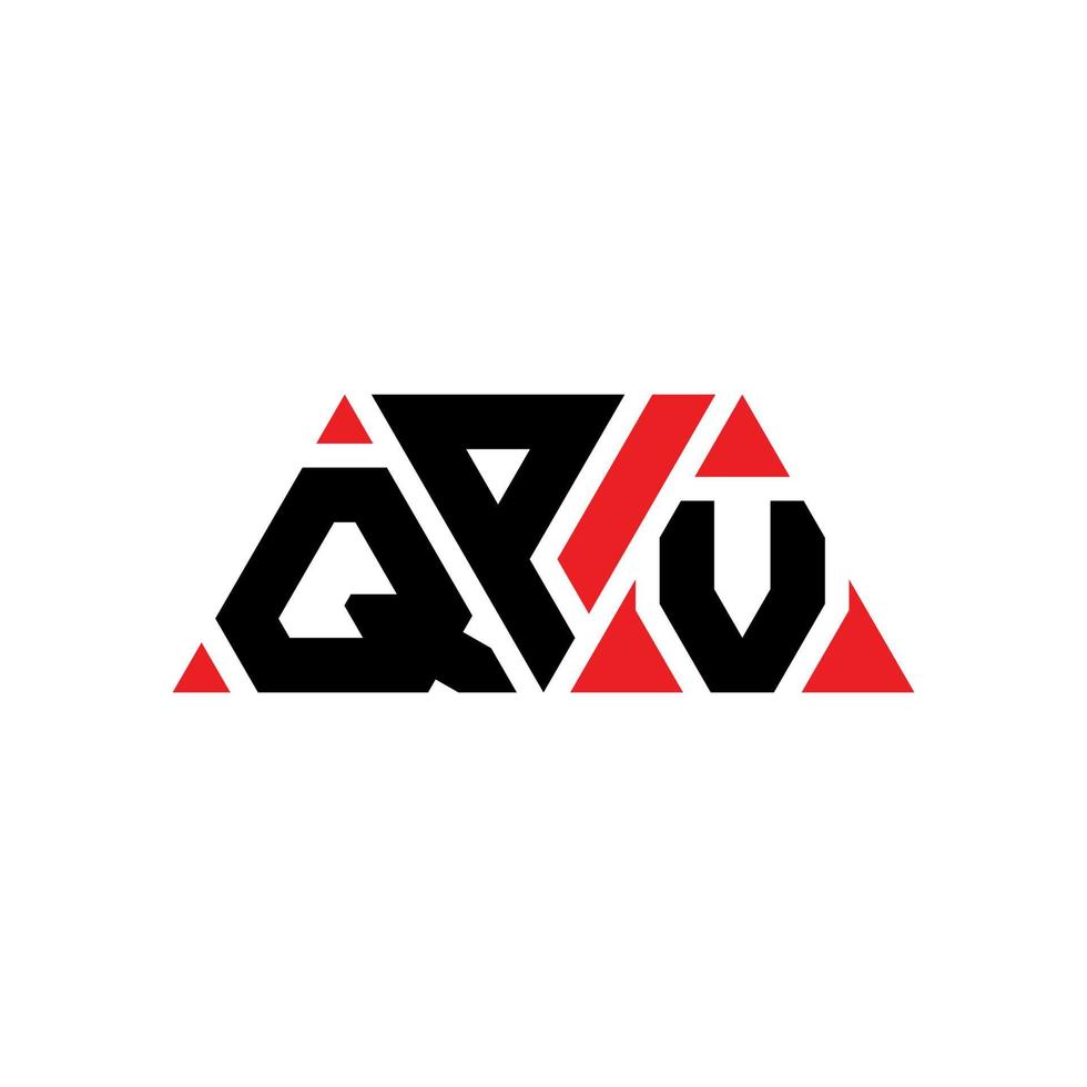 diseño de logotipo de letra triangular qpv con forma de triángulo. monograma de diseño del logotipo del triángulo qpv. plantilla de logotipo de vector de triángulo qpv con color rojo. logotipo triangular qpv logotipo simple, elegante y lujoso. qpv