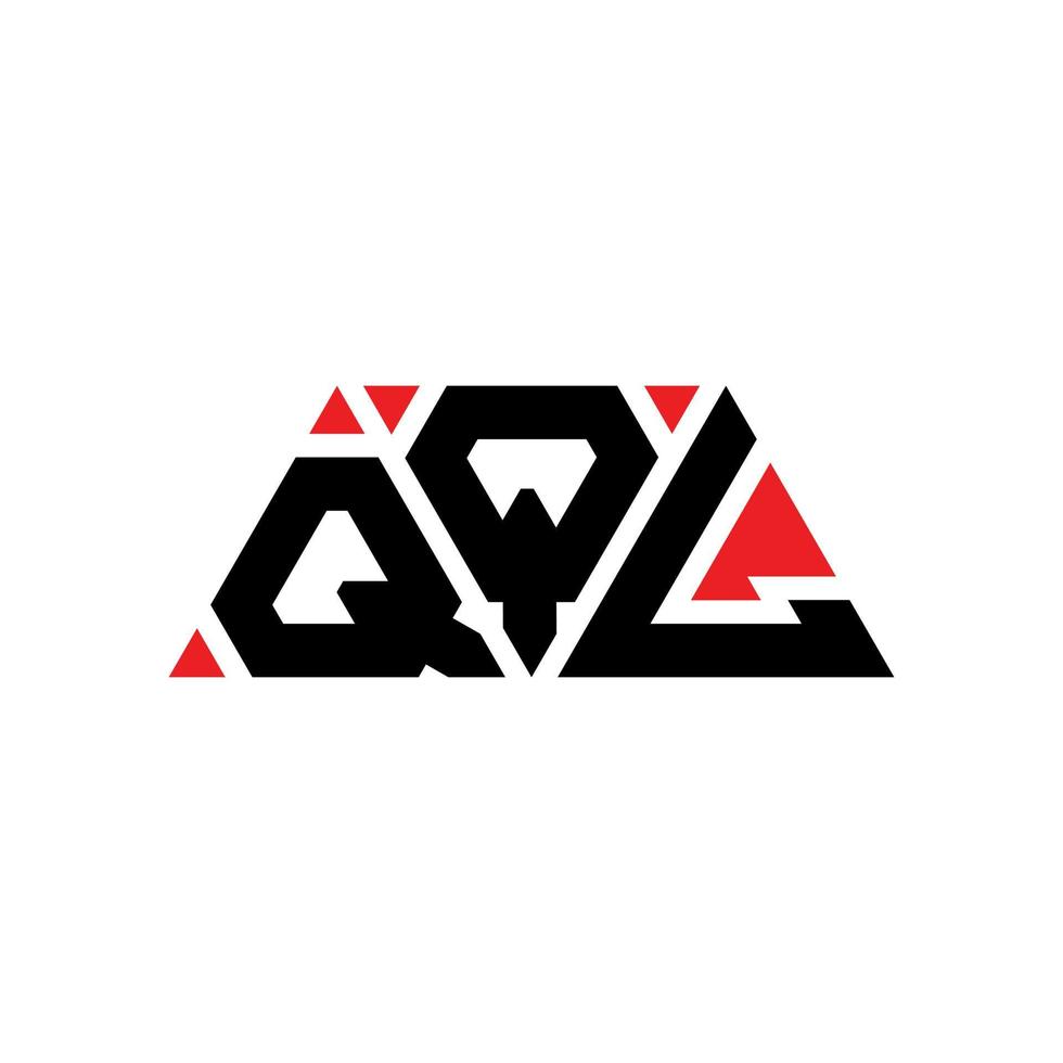 diseño de logotipo de letra triangular qql con forma de triángulo. monograma de diseño de logotipo de triángulo qql. plantilla de logotipo de vector de triángulo qql con color rojo. logotipo triangular qql logotipo simple, elegante y lujoso. qql