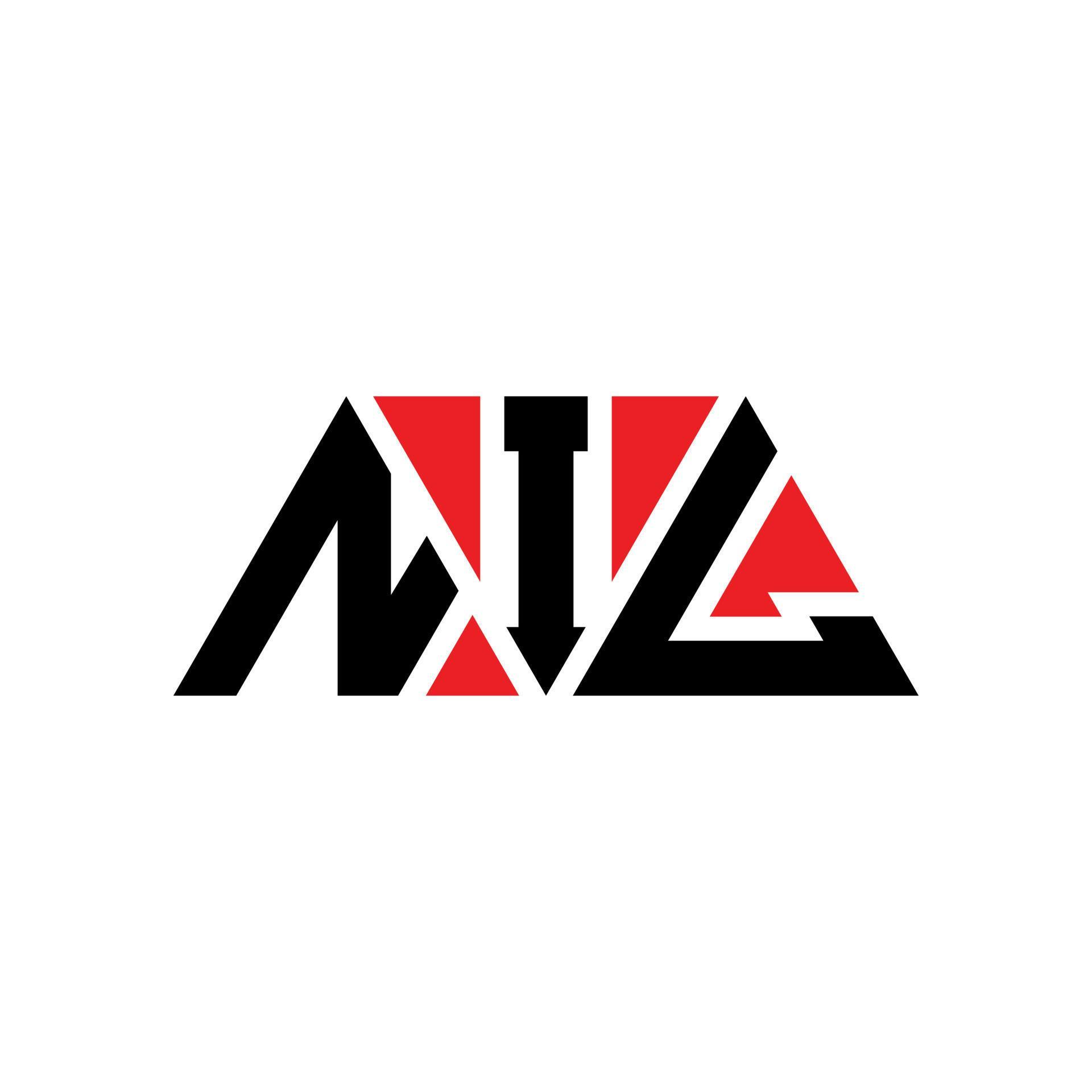 NIL triangle letter logo design with triangle shape NIL triangle logo