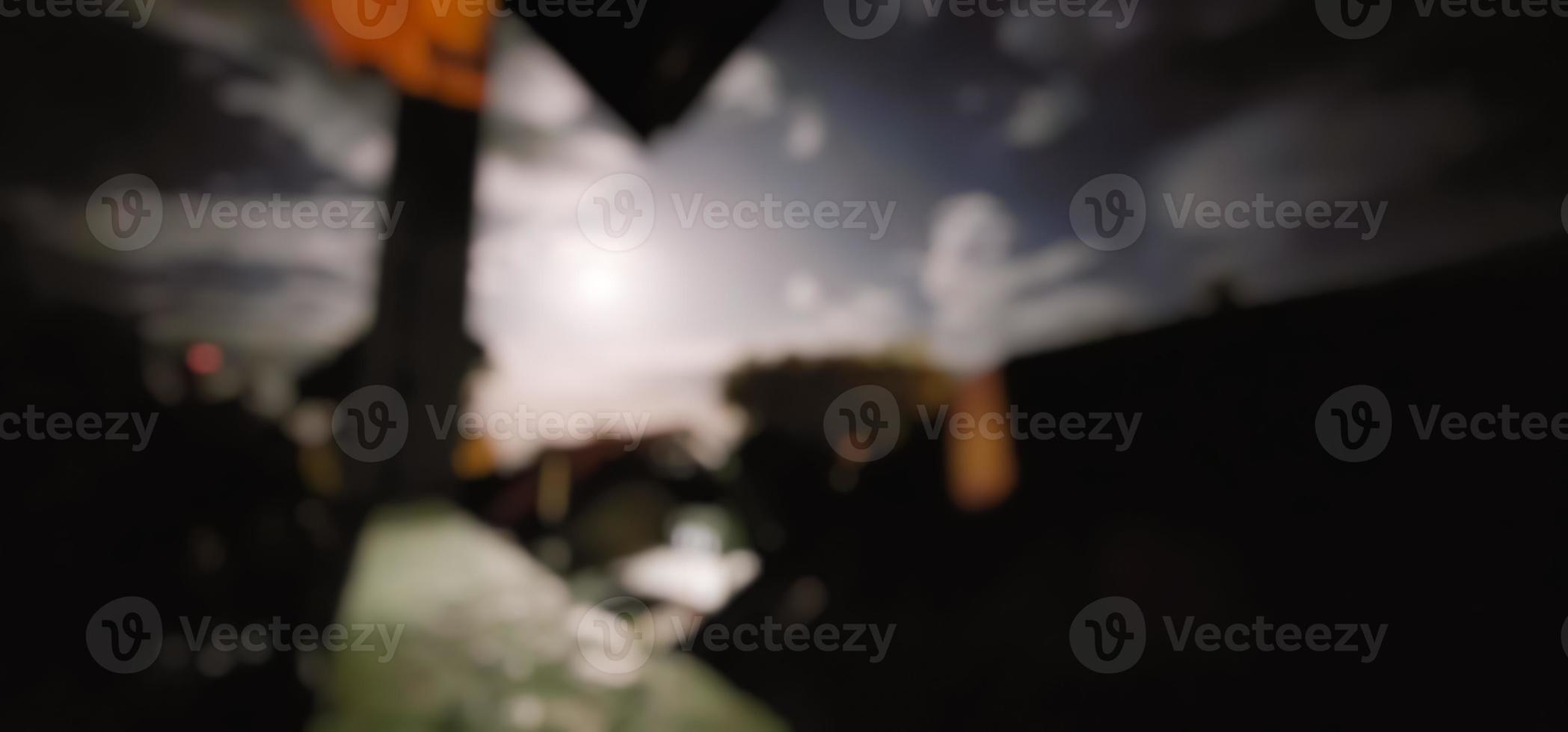 Photo outdoors at Night- Blurred Photo bokeh