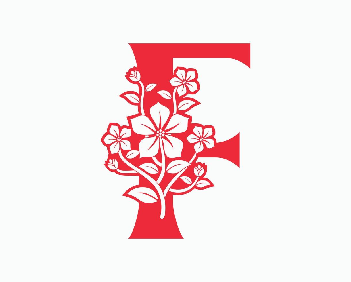 Mona Flower Initial Letters F Logo Design. vector