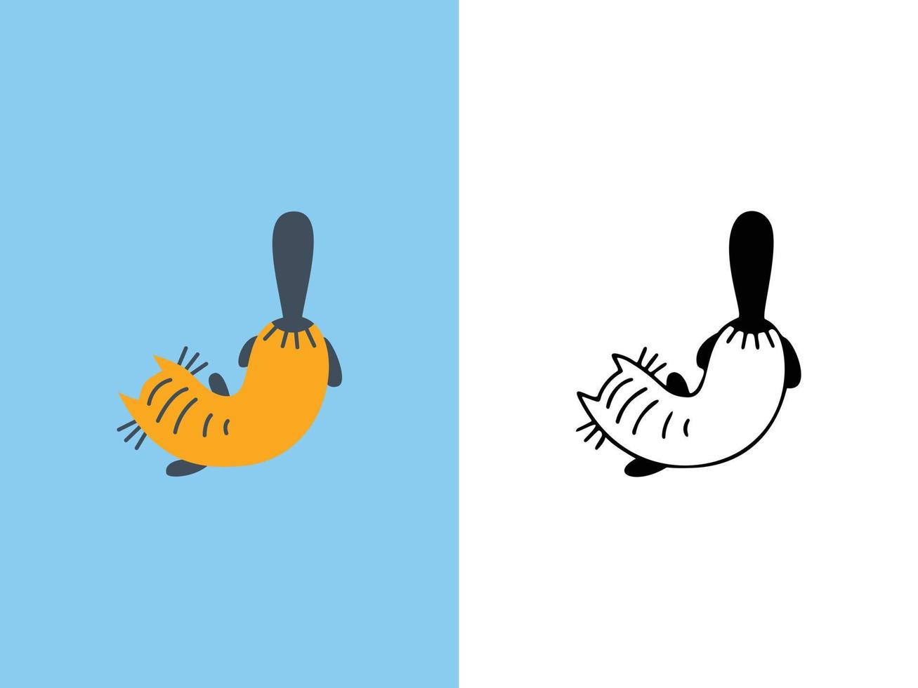 Cute Cats Letter J Logo Designs. vector