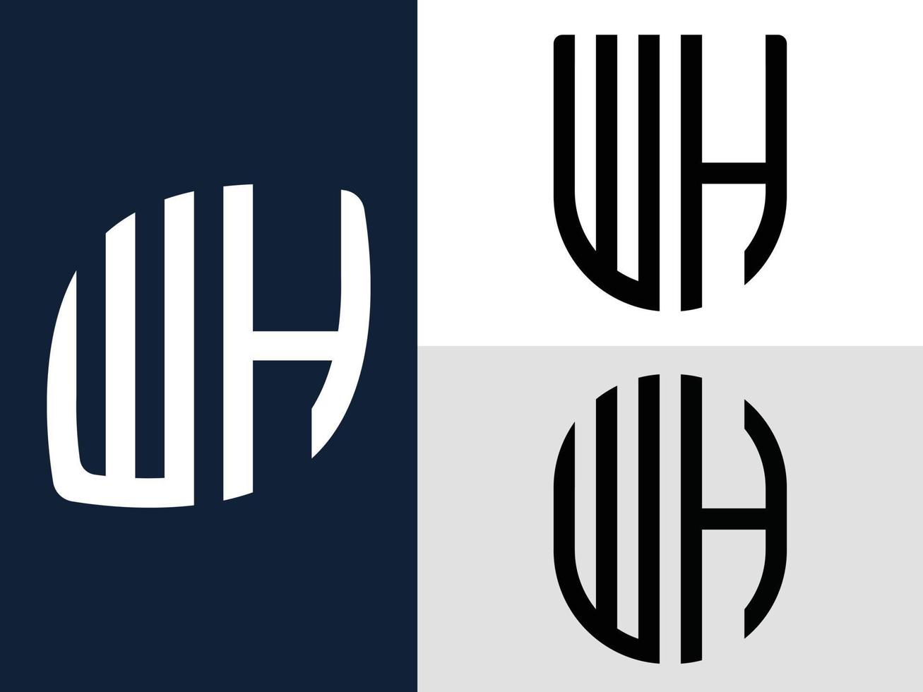 paquete de diseños de logotipo de letras iniciales creativas. vector