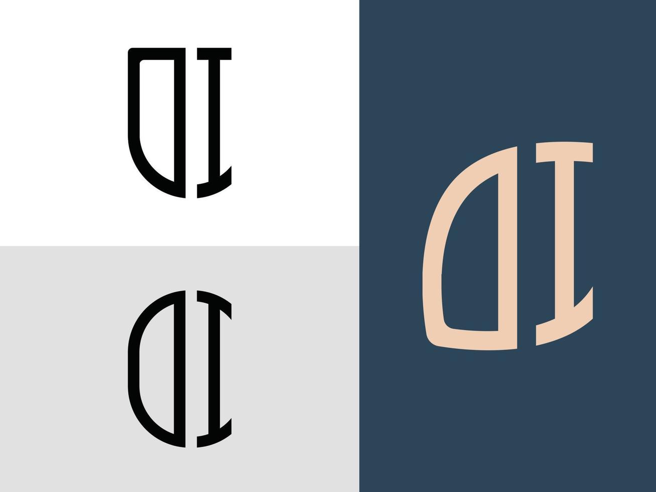 Paquete de diseños de logotipo de letras iniciales creativas. vector