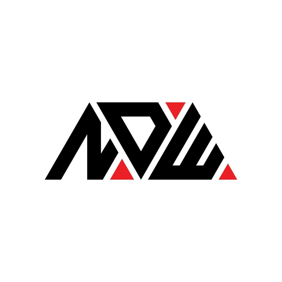 diseño de logotipo de letra de triángulo ndw con forma de triángulo. monograma de diseño de logotipo de triángulo ndw. plantilla de logotipo de vector de triángulo ndw con color rojo. logotipo triangular ndw logotipo simple, elegante y lujoso. ndw