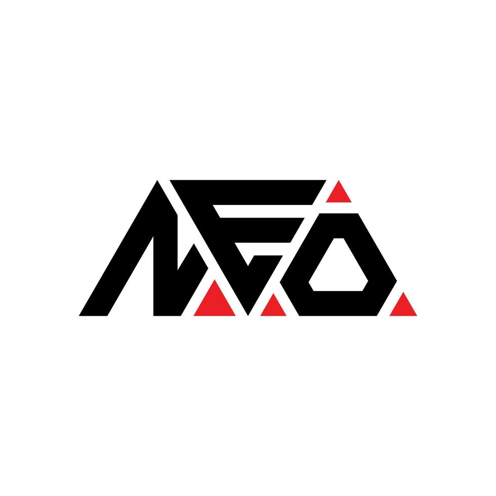 diseño de logotipo de letra neo triángulo con forma de triángulo. monograma de diseño de logotipo de triángulo neo. plantilla de logotipo de vector de triángulo neo con color rojo. logotipo neo triangular logotipo simple, elegante y lujoso. neo