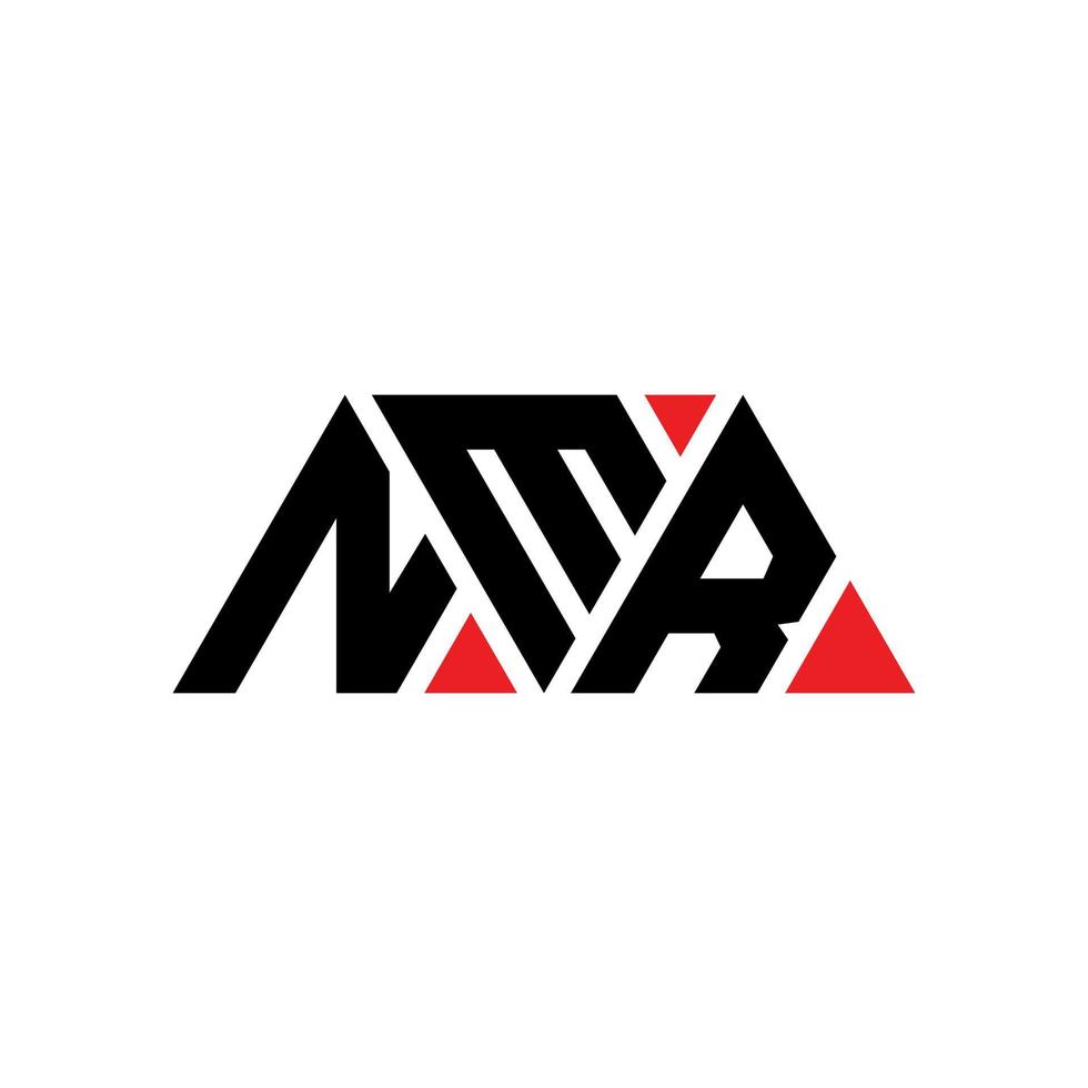 NMR triangle letter logo design with triangle shape. NMR triangle logo design monogram. NMR triangle vector logo template with red color. NMR triangular logo Simple, Elegant, and Luxurious Logo. NMR